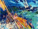 Leroy Neiman Ocean Sailing painting